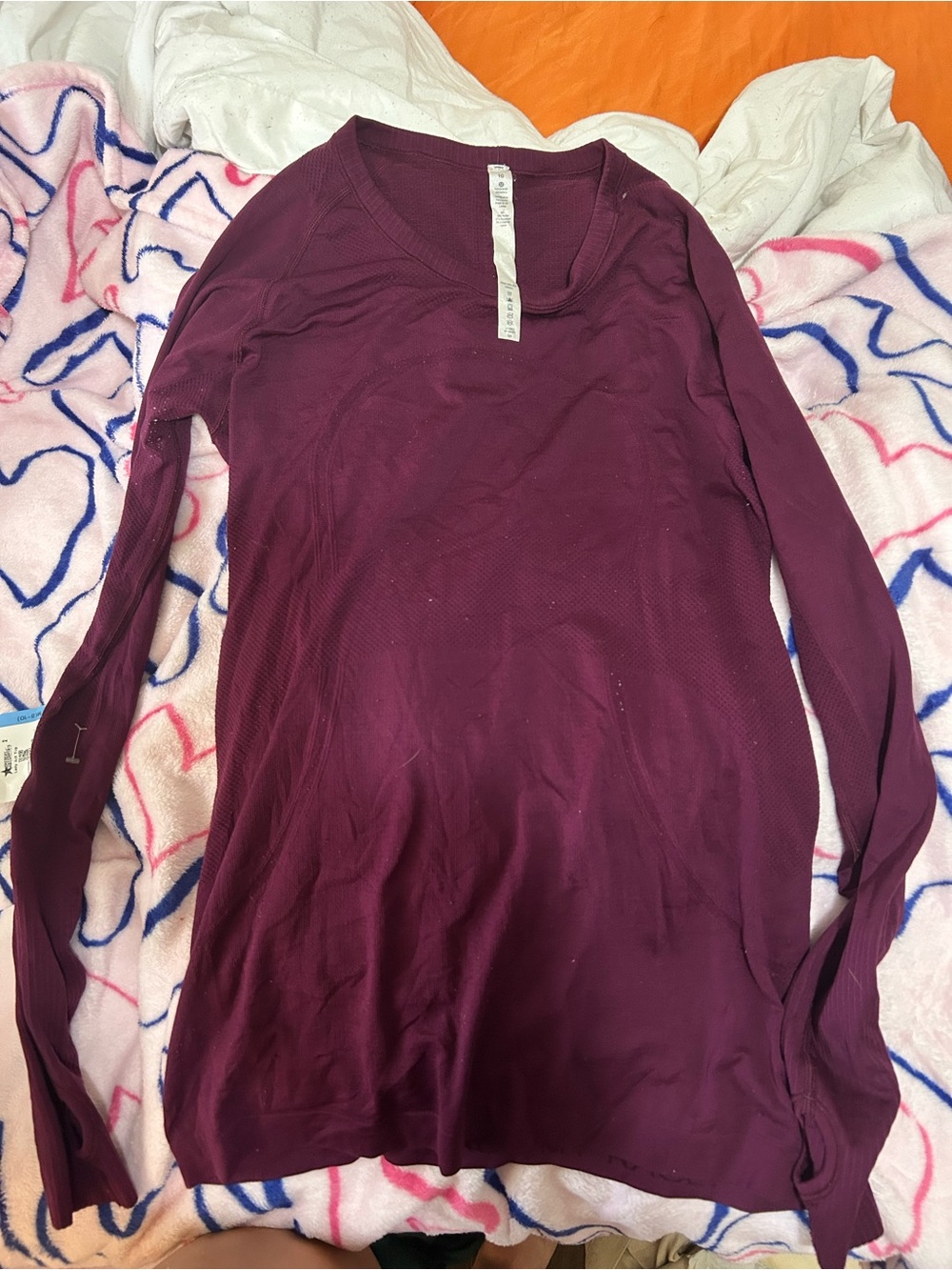 lululemon athletica Long Sleeve Crew Top - Plum